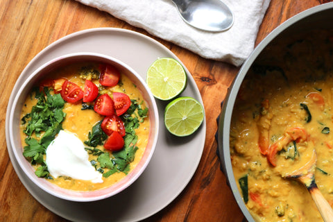 Coconut Peanut Stew with Red Lentils
