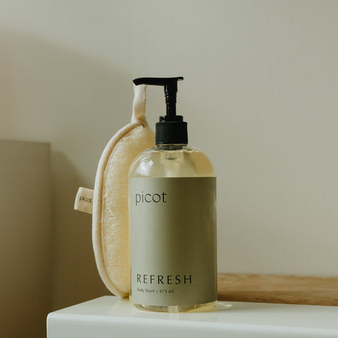 Canadian made body wash mint eucalyptus blood orange refreshing scent essential oils