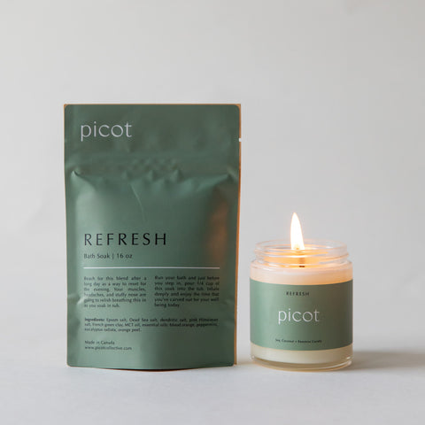 Bath Soak + Candle Gift Set