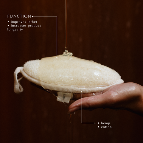 Natural Hemp and Cotton Loofah