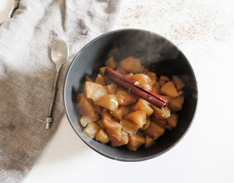 Stewed Apples infused with Calm Tea