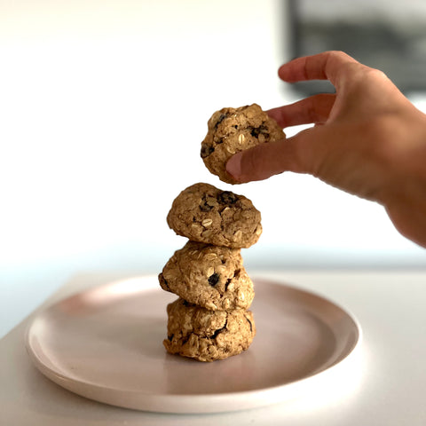 Tahini Date Almond Butter Breakfast Cookies